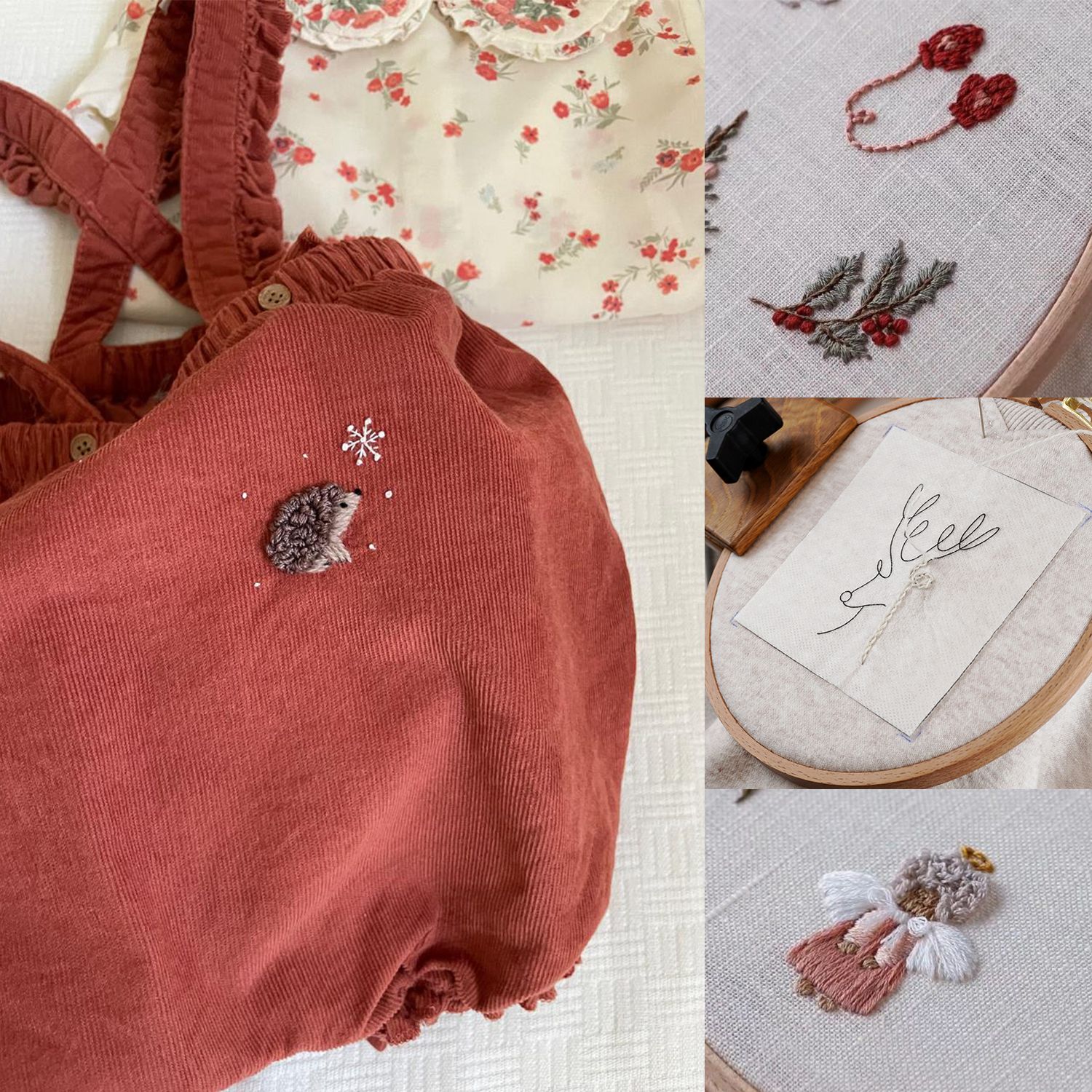 FREE mini set of Christmas embroidery patterns - 6 designs