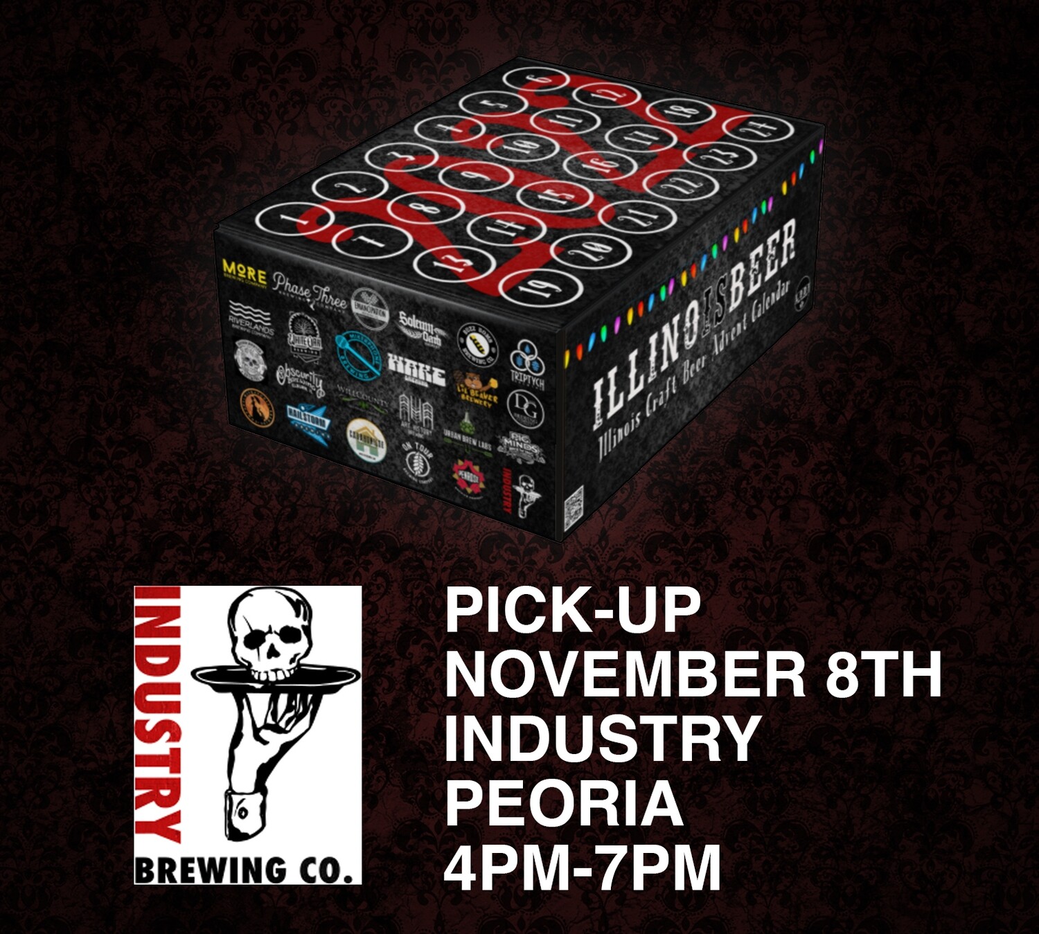 Pick Up 11/8 Peoria IL (Industry) - 4PM to 7PM ILLINOISBEER Craft Beer Advent Calendar