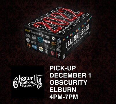 Pick Up 12/1 Elburn IL (Obscurity Brewing) - 4PM to 7PM ILLINOISBEER Craft Beer Advent Calendar