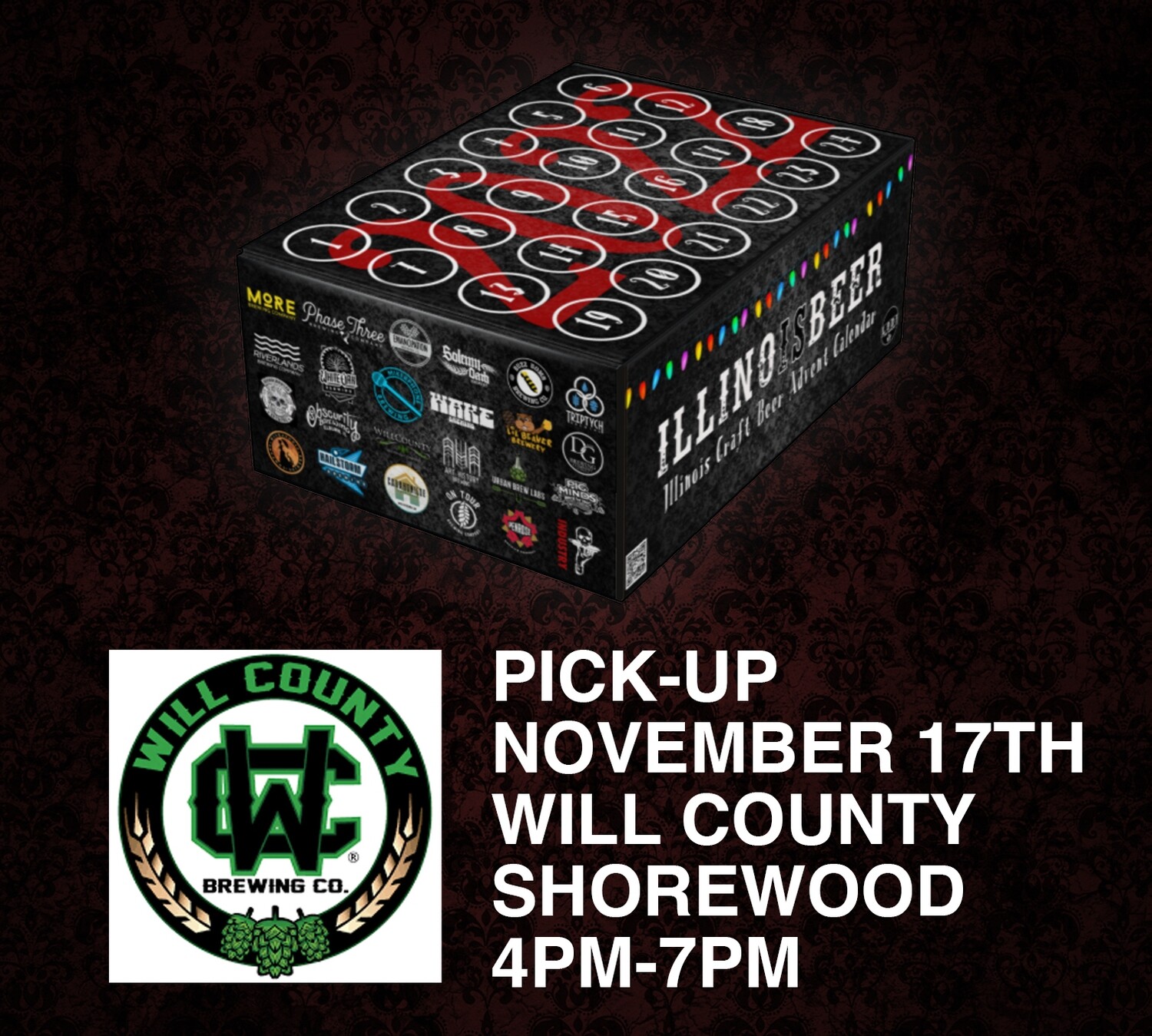 Pick Up 11/17 Shorewood IL (Will County) - 4PM to 7PM ILLINOISBEER Craft Beer Advent Calendar