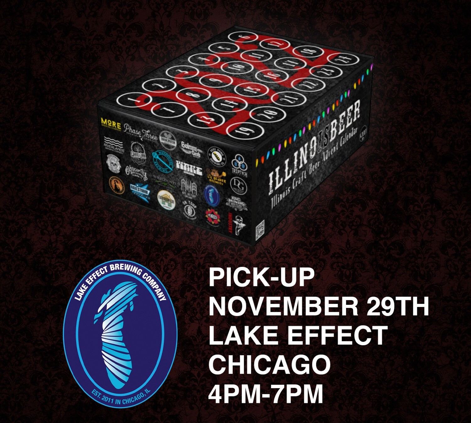 Pick Up 11/29 Chicago IL (Lake Effect Brewing) - 4PM to 7PM ILLINOISBEER Craft Beer Advent Calendar