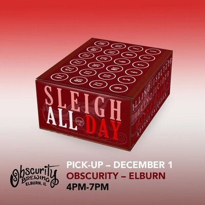 Pick Up 12/1 Elburn IL (Obscurity Brewing) - 4PM to 7PM Illinois Cider, Mead, Seltzer Advent Calendar