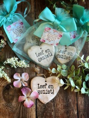“Leef en geniet!” Mini-quotehartje ❤️