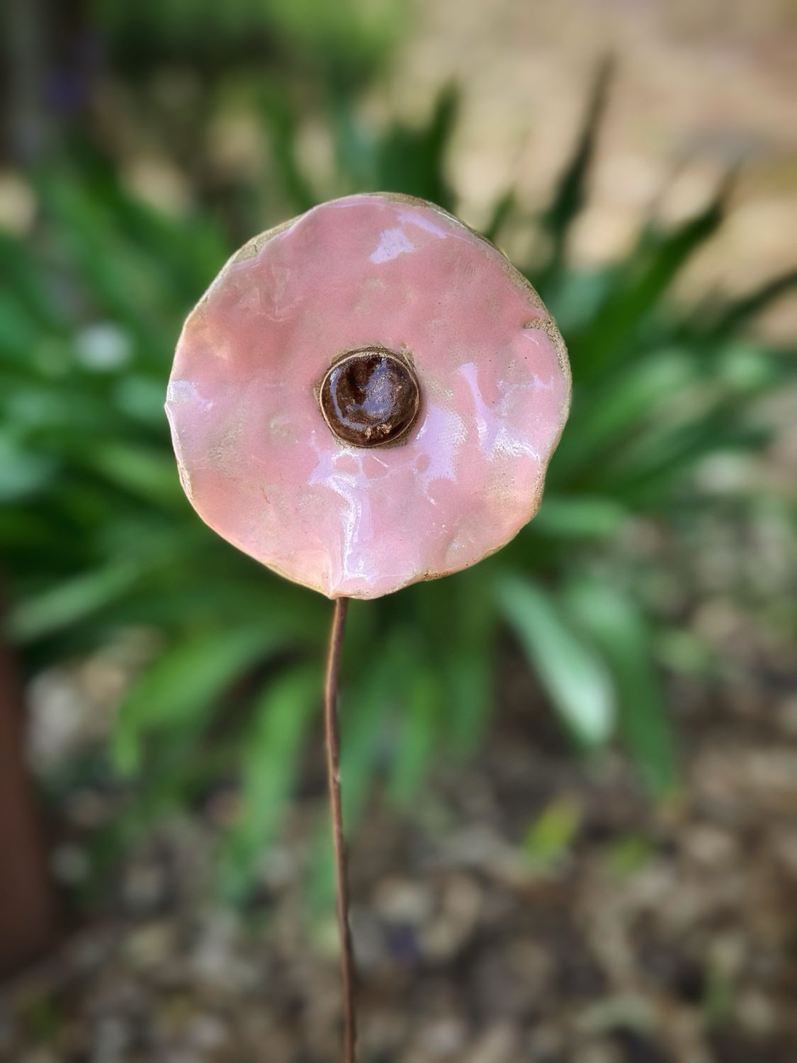 Roze - keramieken bloem