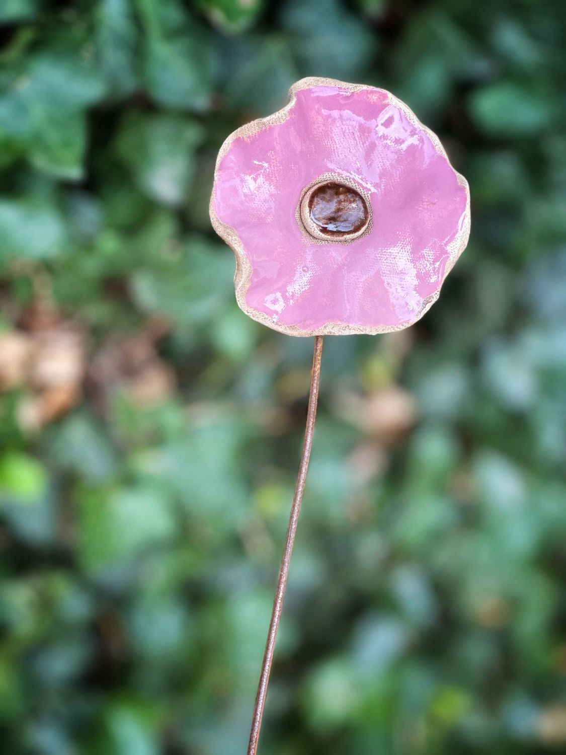 Lichtpaars/roze - keramieken bloem