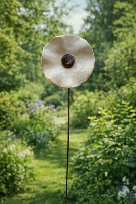 Wit - keramieken bloem