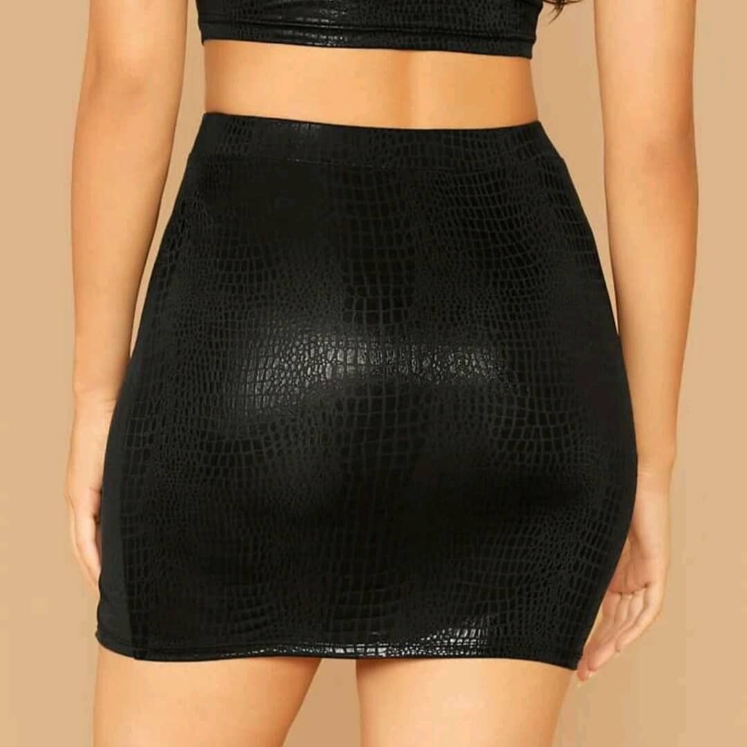 Falda estilo de cocodrilo