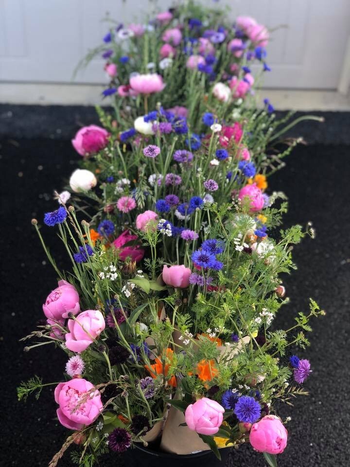 Flowers by the bucket