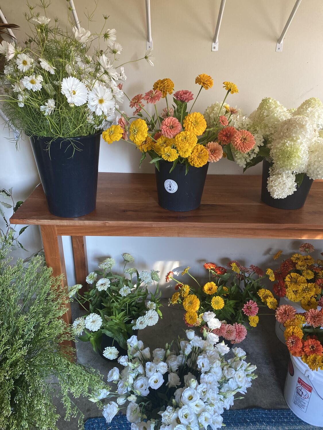 Flowers by the bucket