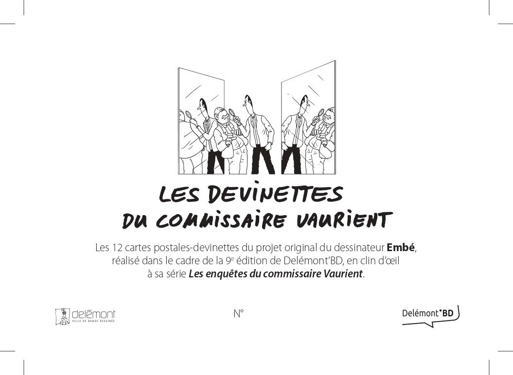 Set de 12 cartes postales
Les devinettes du commissaire Vaurient