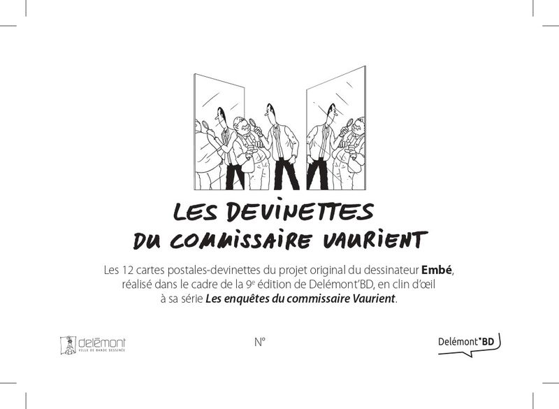 Set de 12 cartes postales
Les devinettes du commissaire Vaurient
