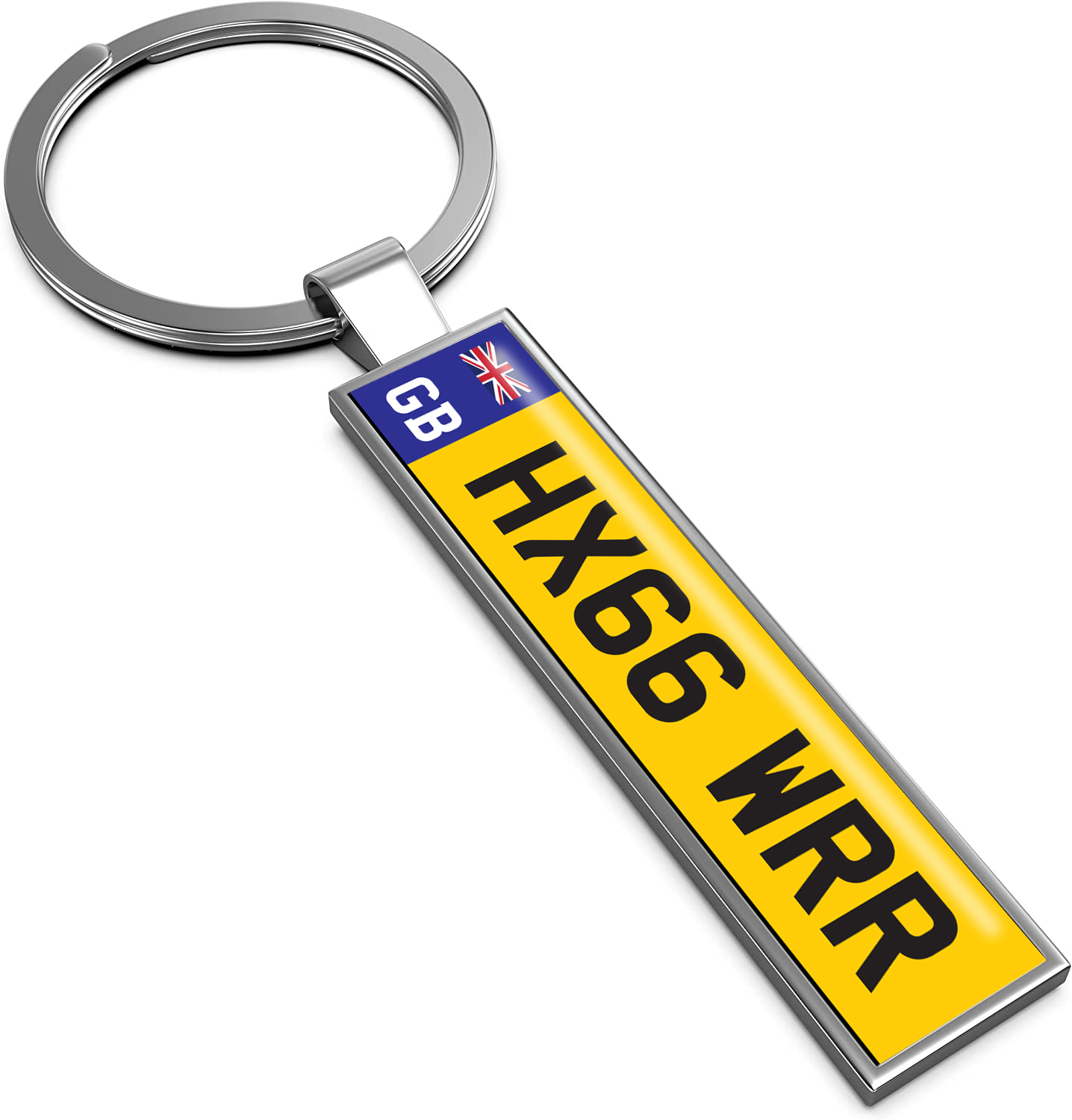 Personalised Keyring Keychain Key Chain Your Car Number Plate Your Text photo 