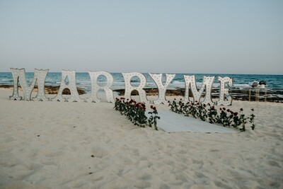 Marry Me Light Letters Proposal Package Ayia Napa Protaras