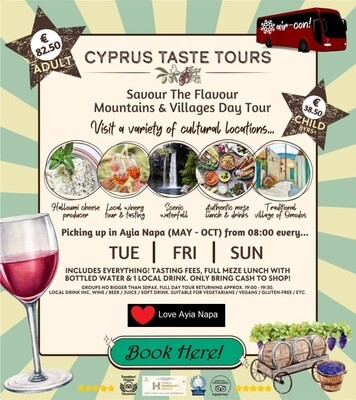 Savour the Flavour of Cyprus Tour from Ayia Napa and Protaras