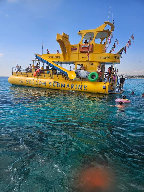 4 Hour private sunset boat trip Yellow Submarine Ayia Napa