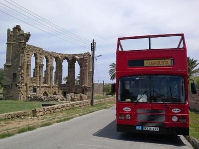 Original Red Bus Famagusta and Varosha view Tour Open Top bus from Ayia Napa Protaras