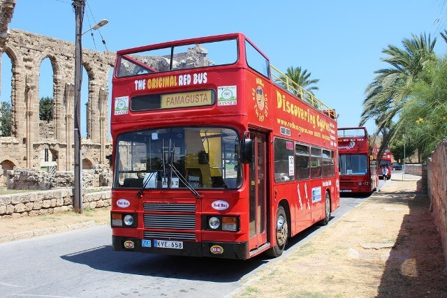 Original Red Bus Famagusta and Varosha view Tour Open Top bus from Ayia Napa Protaras