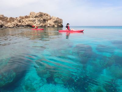Kayaking 4 hour Private Trip Green Bay to Konnos from Ayia Napa Protaras