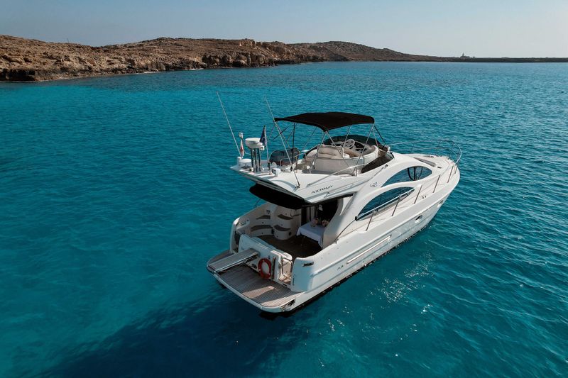 8 hour private boat trip Azimut 42 Yacht Ayia Napa