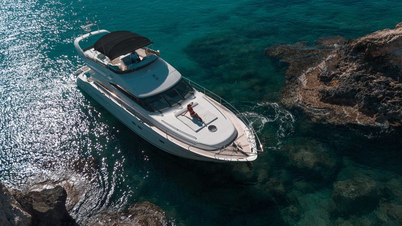 7 hour private boat trip Princess 61 Ayia Napa