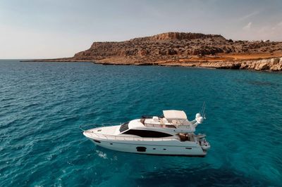 8 hour private boat trip Ferretti 592 Ayia Napa