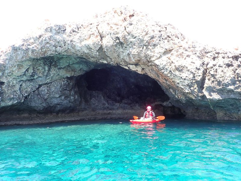 Kayaking 4 hour Private Trip Cape Greco Sea Caves from Larnaca