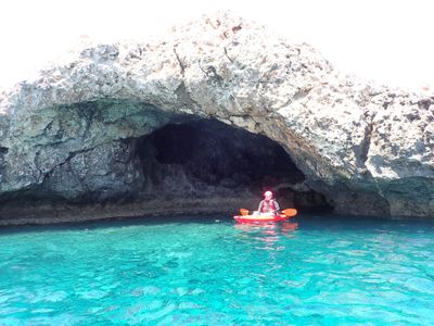 Kayaking 4 hour Private Trip Cape Greco Sea Caves from Larnaca