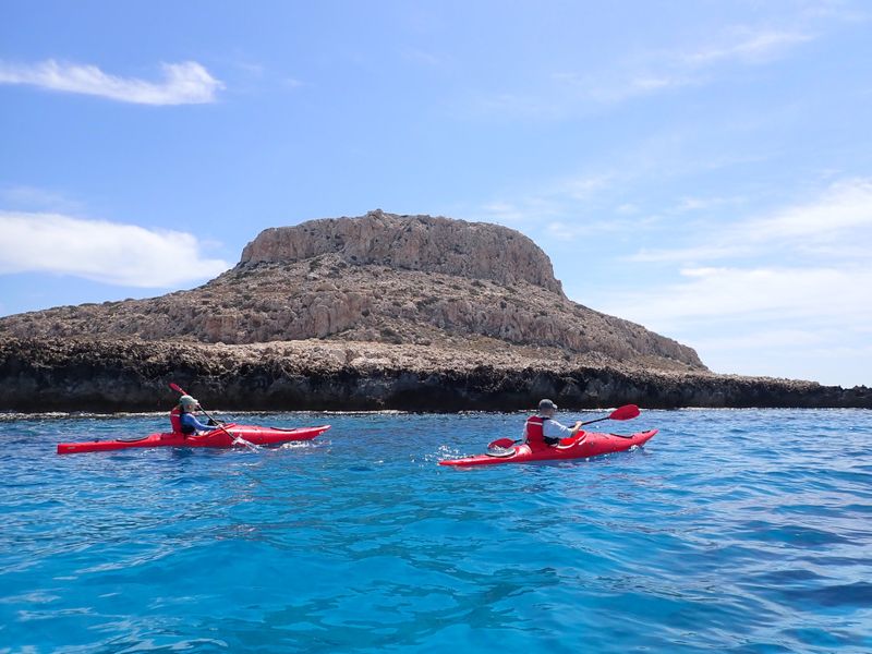 Kayaking 4 hour Private Trip Cape Greco Sea Caves from Larnaca