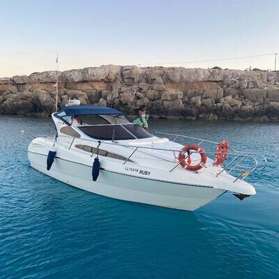 7 hour Ruby Private Boat Charter from Ayia Napa