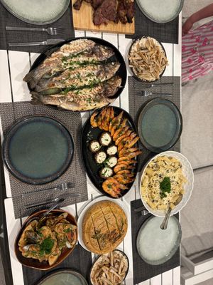 Private Catering Seafood menu with Live Cooking Ayia Napa Protaras