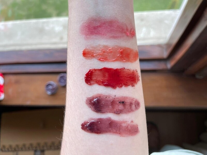 Tinted lip glosses
