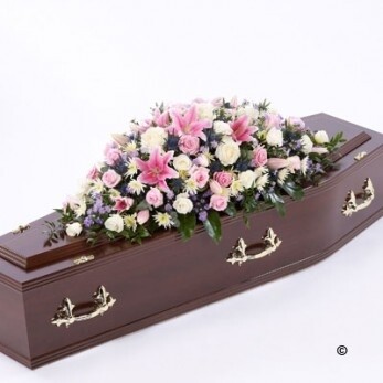 Mixed flower casket spray 