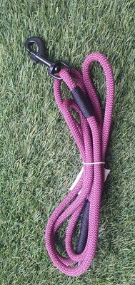 Purple rope lead - matte black clip