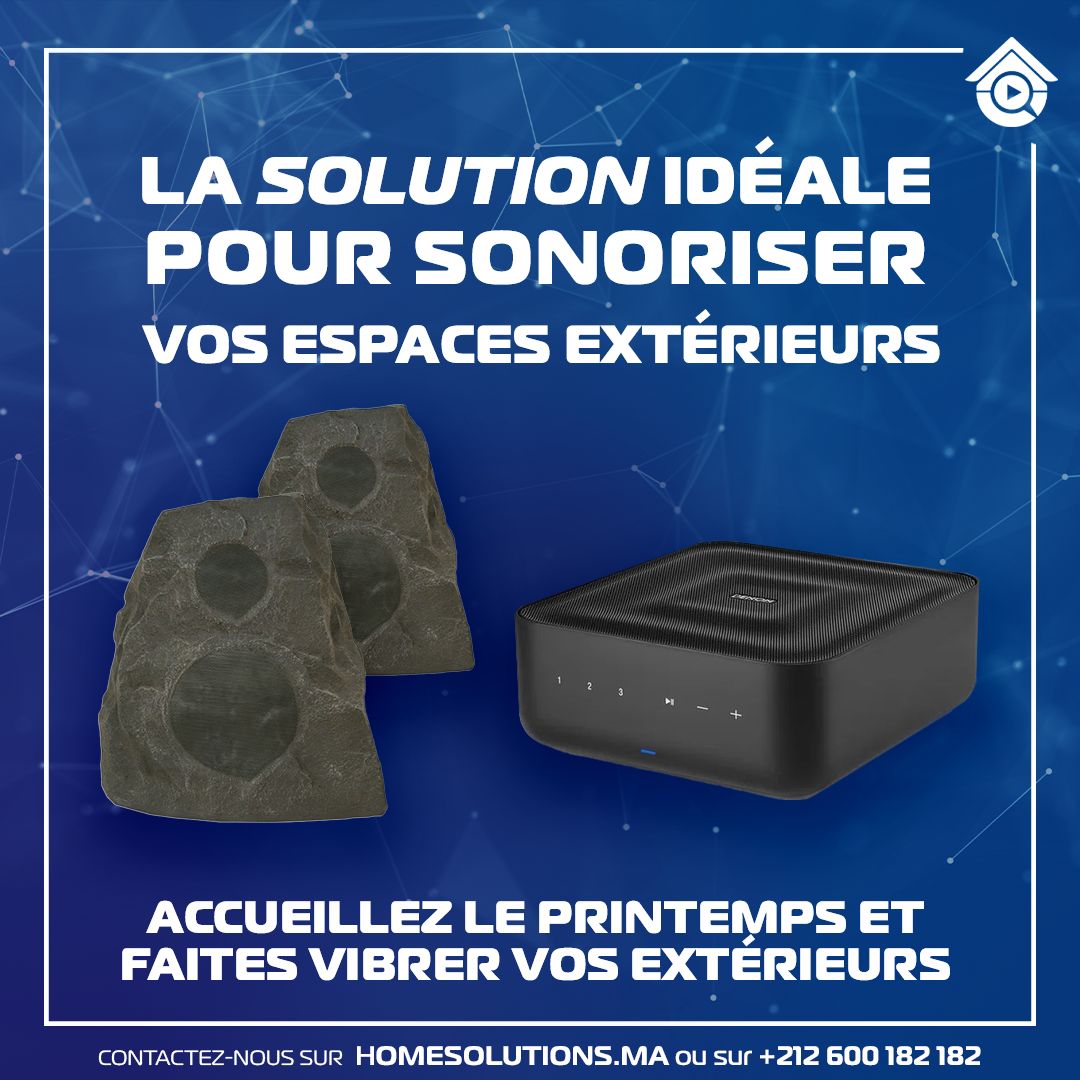 Pack Audio Extérieur – Ampli Denon Home + Enceintes Rock Klipsch AWR-650-SM Granite