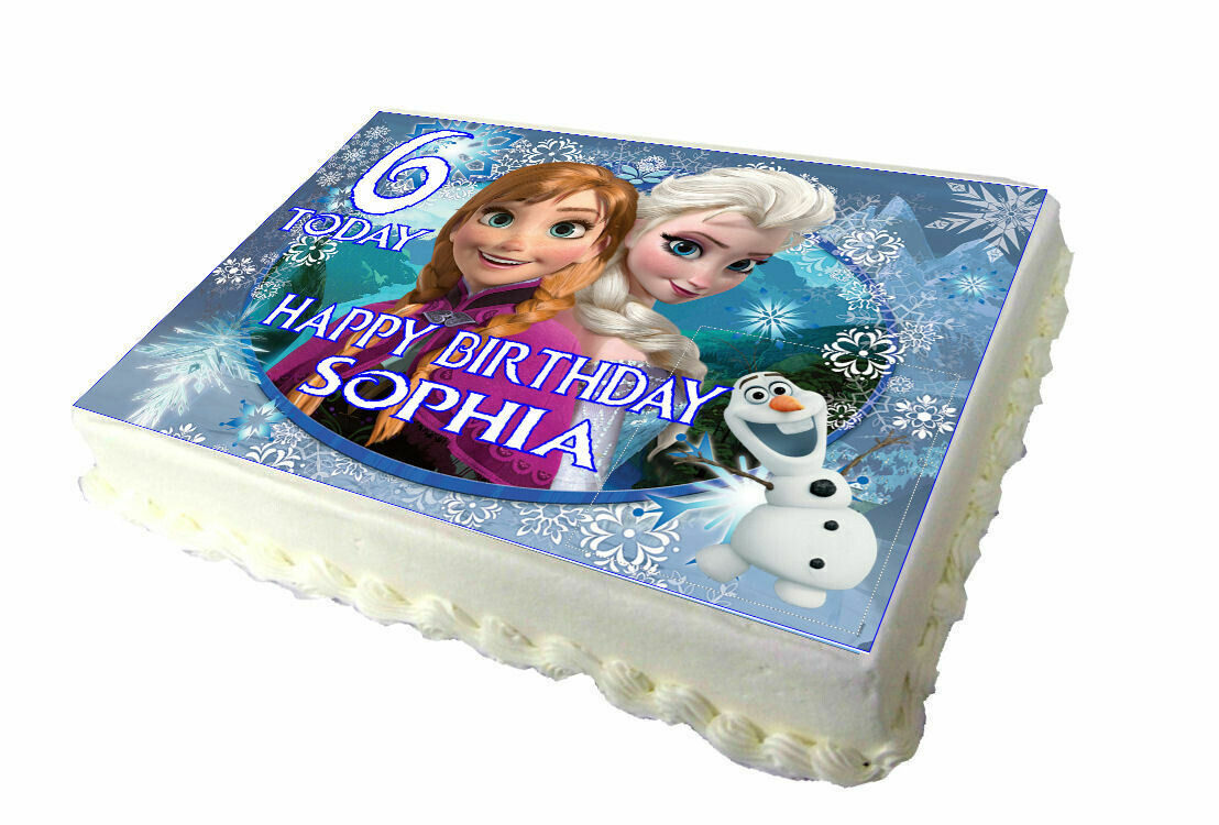 Frozen Personalised Real Icing Cake Topper