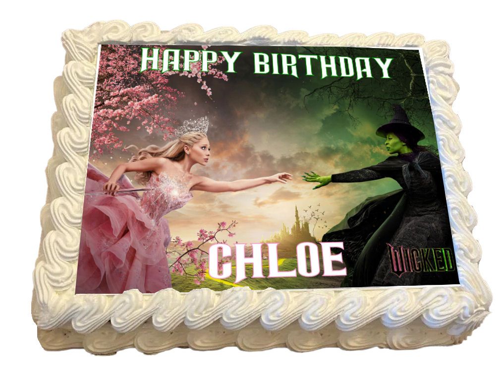 WICKED Personalised Real Icing Cake Topper