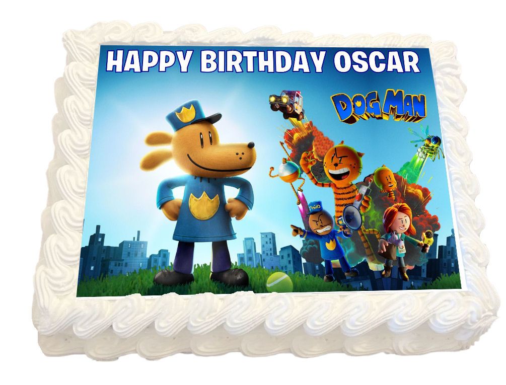 DOGMAN Personalised Real Icing Cake Topper