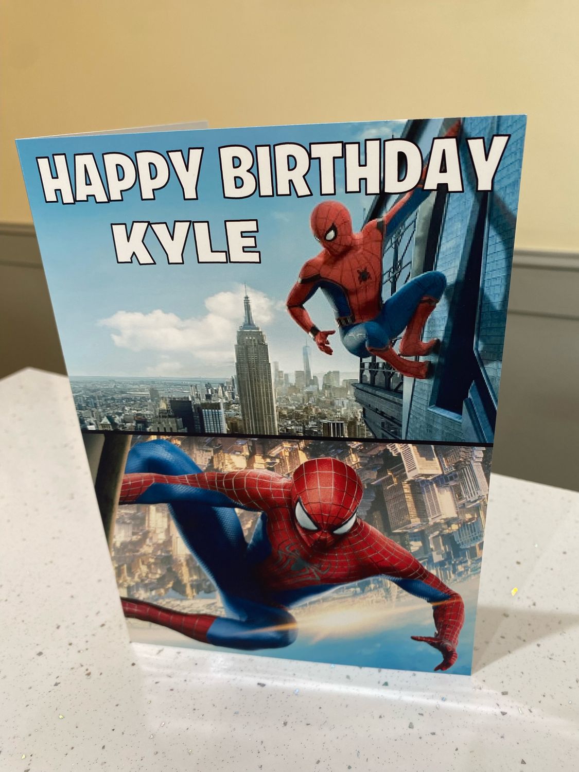 Spiderman Personalised Birthday Card