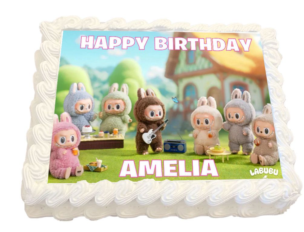 LABUBU Personalised Real Icing Cake Topper
