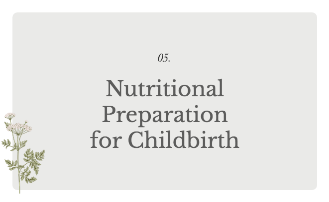 Nutritional Preparation for Childbirth