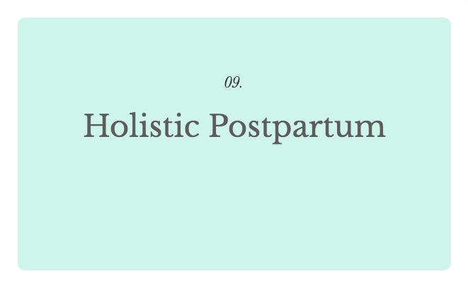Holistic Postpartum Holistic Postpartum