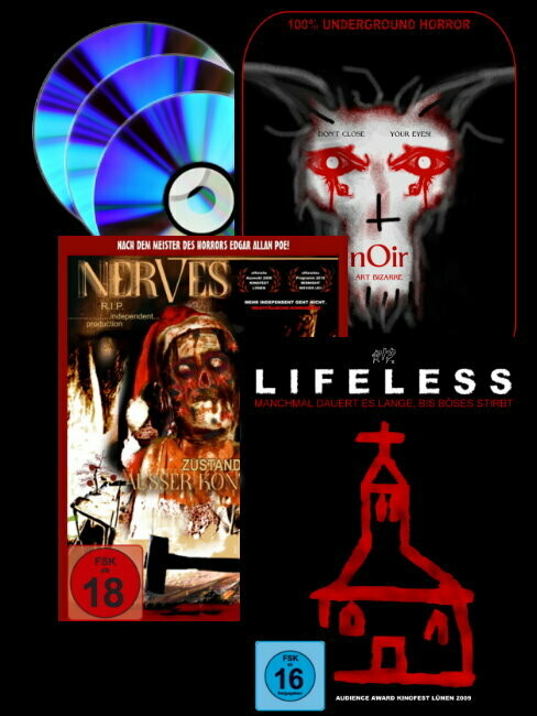 DVD-TRIPLE: NERVES &amp; LIFELESS &amp; NOIR (nur für Erwachsene / Adults only)
