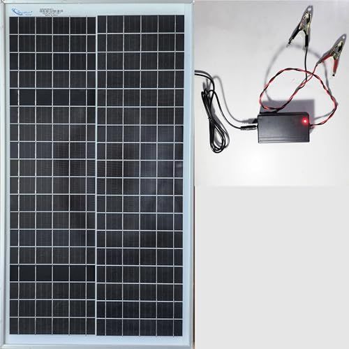 BEM 40W Solar Panel + Car Battery Solar Charger Combo Kit| 40W Waterproof Panel &amp; 12V Charger, Trickle Charger Maintainer for Car, Motorcycle, Boat, Automobile Snowmobile Powersports Trailer Marine|RV