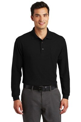 Port Authority® Silk Touch™ Long Sleeve Polo with Pocket