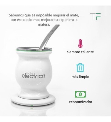 Mate Eléctrico Con Cargador Inalámbrico ¡entrega Inmediata!
