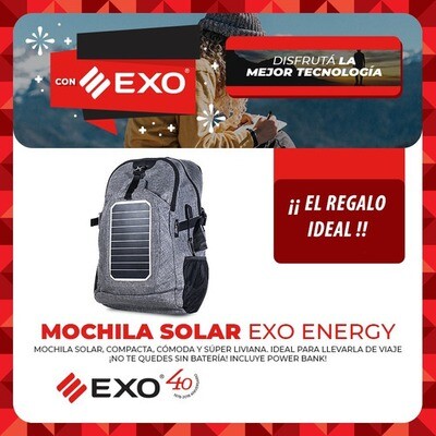 Mochila Solar Exo + Power Bank - ¡¡entrega Inmediata!!