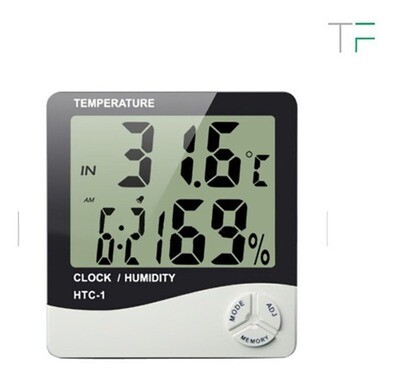 Termómetro Higrómetro C/reloj Y Alarma