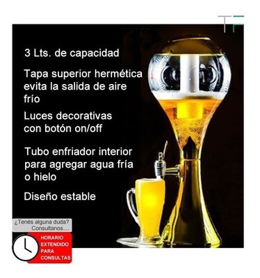 Dispensador De Cerveza/bebidas 3lts. ¡¡ Entrega Inmediata !!