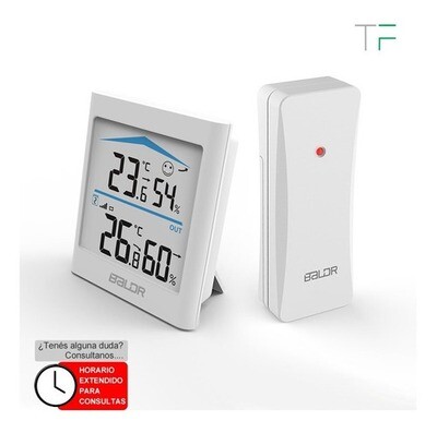 Termómetro Higrómetro Digital C/1 Sensor Inalámbrico 