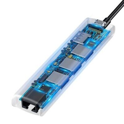 Hub Multifuncional Baseus / Usb X 3 + Rj45 + Usb C Pd + 4khd